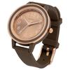 Fieldwork Women's Analog Watch with Silicone Strap and Inner Ring, Pink Gold, Zille Brown, JN038-4