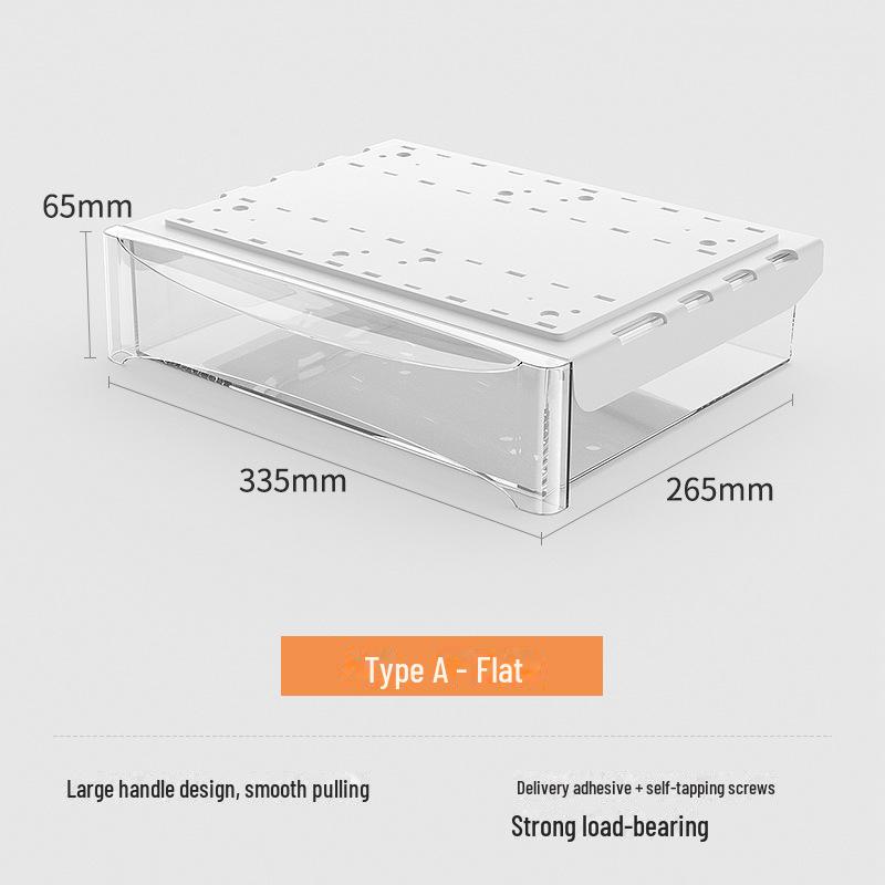 Under-Desk Hidden Drawer Storage Box for Office Workstation