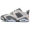 Paris Saint-Germain x Air 6 Retro Low Iron Grey Мужские кроссовки Light-Bone Magma-Orange White DZ4133-008
