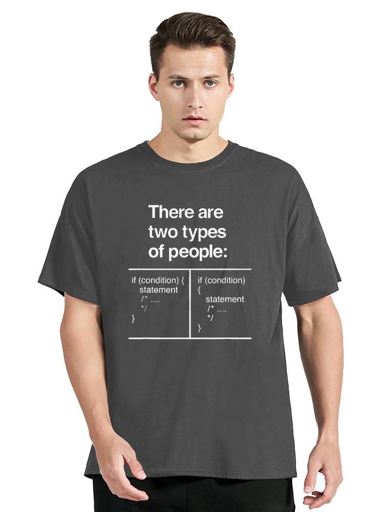 There Are Two Types Of People Funny Programmer Coder T Shirts Streetwear Short Sleeve Birthday Gifts Summer Style T-shirt Men