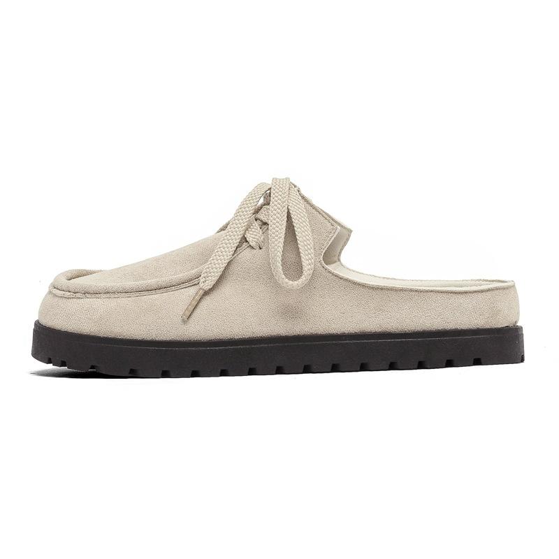 Новые мужские тапочки манго голова обувь кенгуру полушлепки ленивые с одним педальным мешком голова шлепки доска обувь мужской тренд Z509