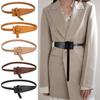 Knot Pu Leather Belts for Women Soft Knotted Strap Belt Long Dress Accessories Lady Waistbands
