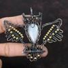 Rainbow Moonstone Copper Pendant Wire Wrapped Pendant Owl Copper Jewelry Gemstone Pendant Moonstone Jewelry Handmade Pendant Gift For Mother