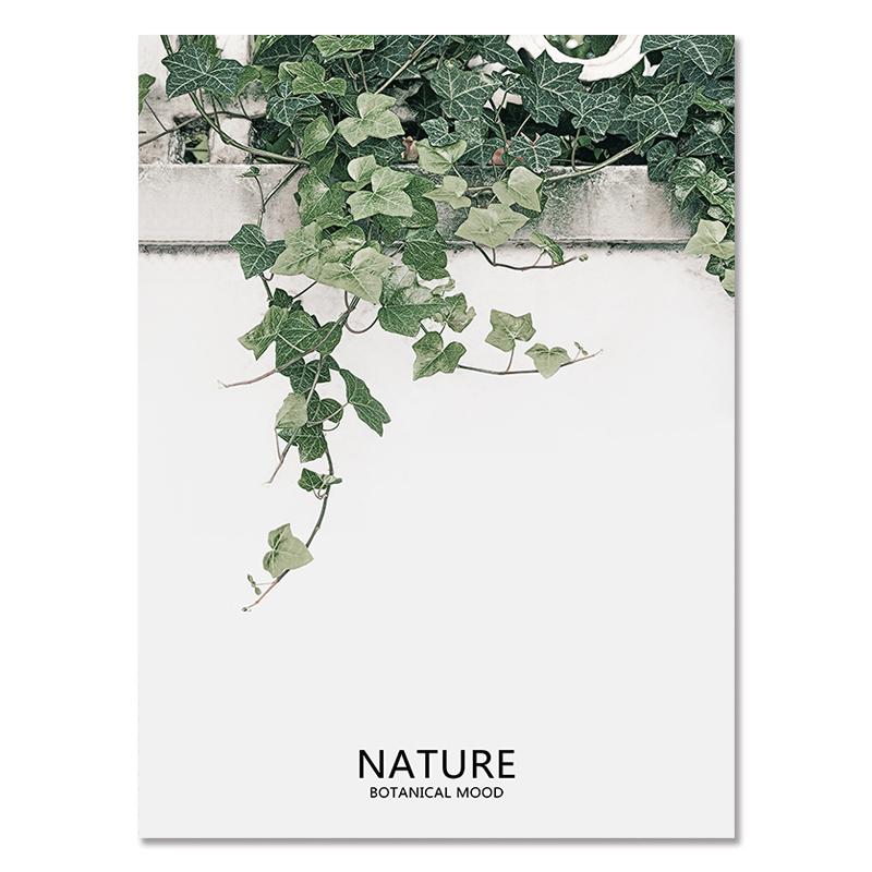 Природа зеленое растение лист холст картина современные листья настенные художественные постеры и принты скандинавские декоративные картины для комнаты домашний декор