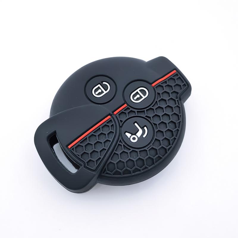 Car Silicone Remote Key Case Fob Shell Cover For Smart Fortwo City Coupe Cabrio Crossblade Roadster K Forfour 2007 -