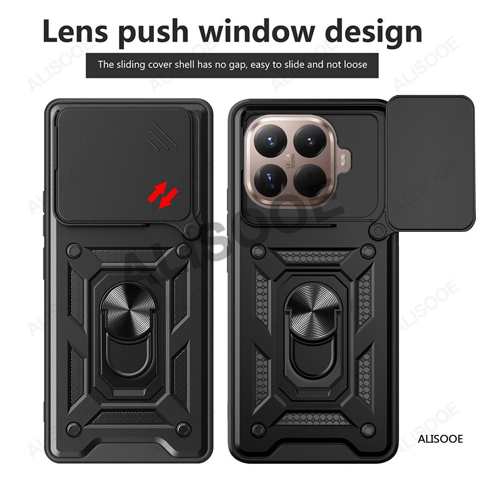 Для Xiaomi 15T Pro Чехол для Xiaomi Mi 15T Крышка Броня Сдвижная Камера Кольцо-Подставка Держатель Полная Защита Чехол для Телефона