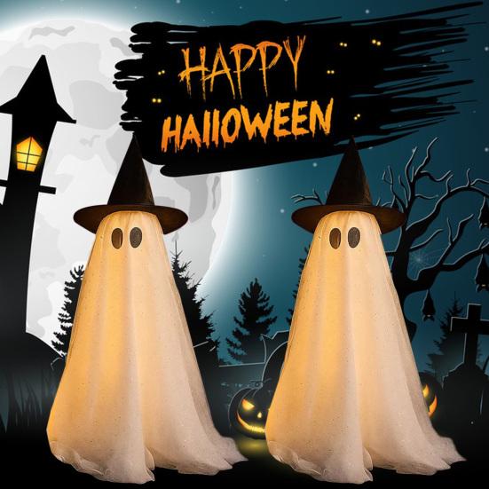 Halloween Outdoor Standing Ghost Decoration Light Up Spooky Ghost