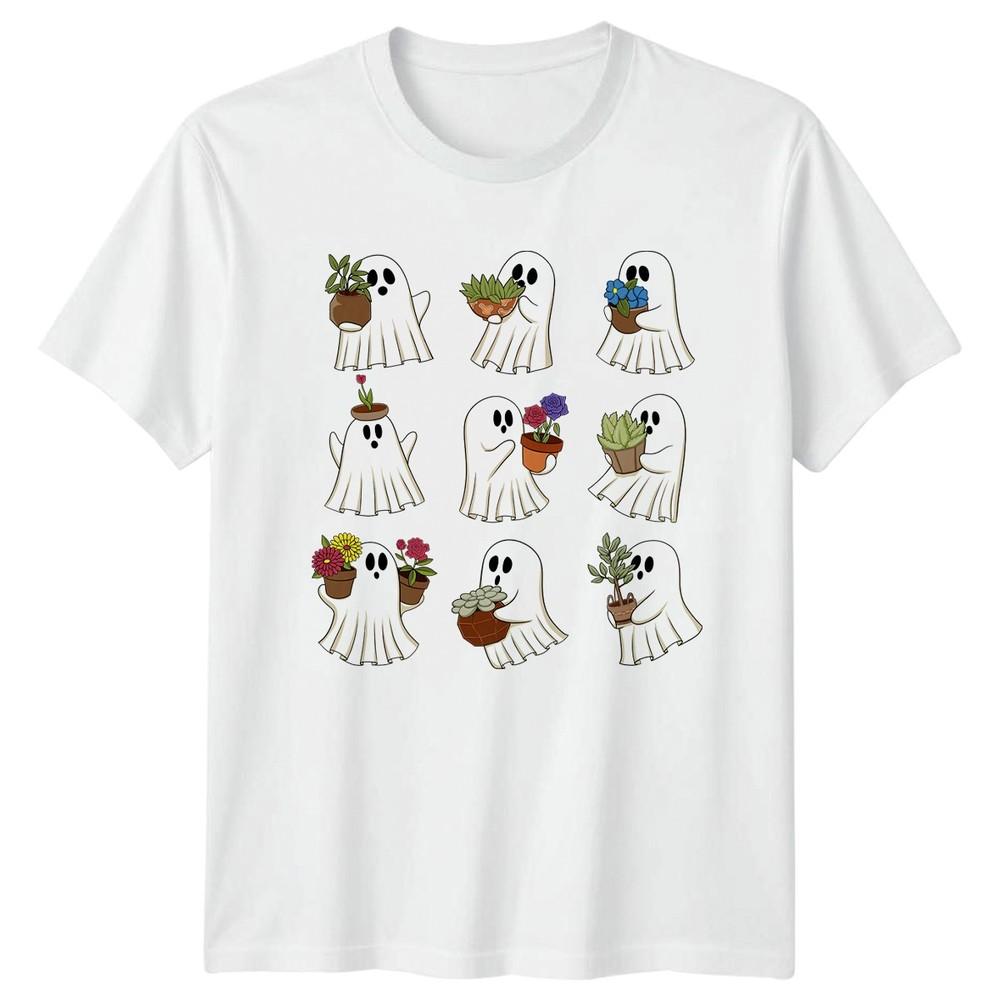 Spooky Plant Lover Ghost TShirt Spooky Cute Gardener Halloween Plants