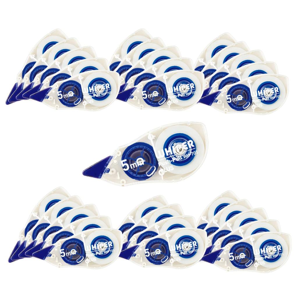 PLUS Correction Tape Whiper 5mm width 30 pieces Blue Push-Pull WH-705 49-962 ×30