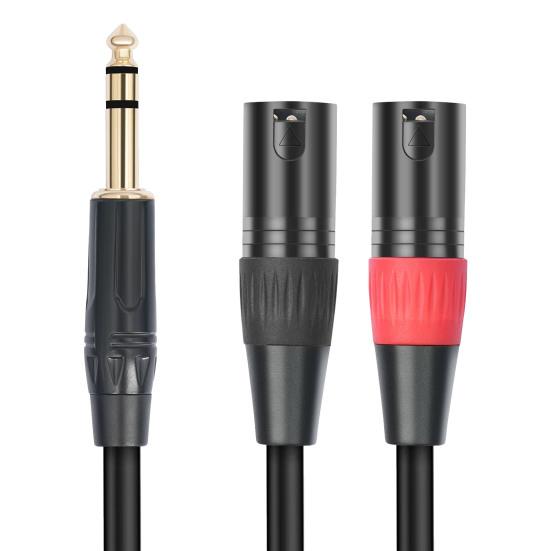 6,35 мм TRS штекер XLR штекер аудио стерео микрофонный кабель двухканальный антиинтерференционный портативный балансный динамик микрофонный кабель-адаптер
