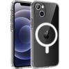 Case for iPhone 14 - Phonillico® - Transparent Silicone - Magnetic Circle - Wireless Charging - Flexible