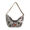 Bags Women's Portable Underarm Casual Pillow Bag 2025 New Autumn Denim Bag Bow Embroidery Bag