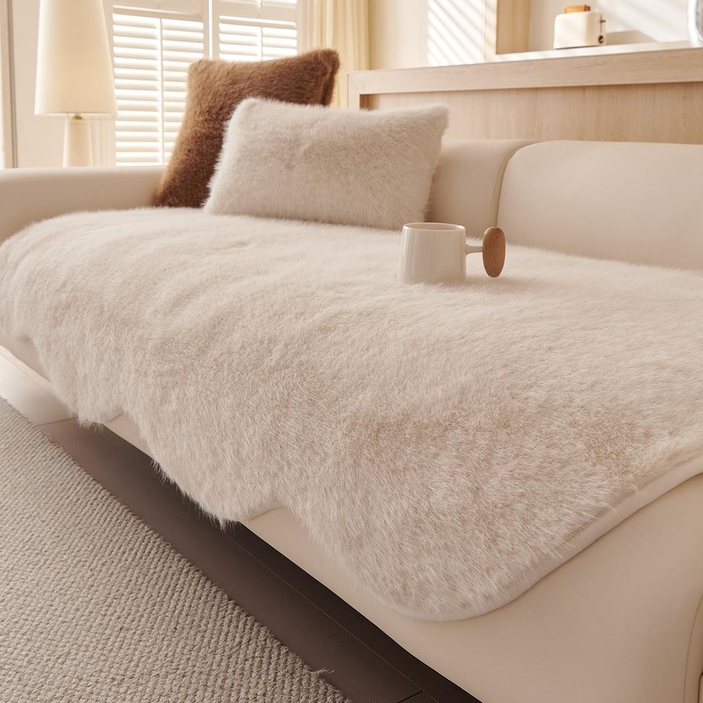 Зимняя плюшевая подушка для дивана специальной формы Новая осенне-зимняя прямая цельная нескользящая накидка на подушку сиденья дивана