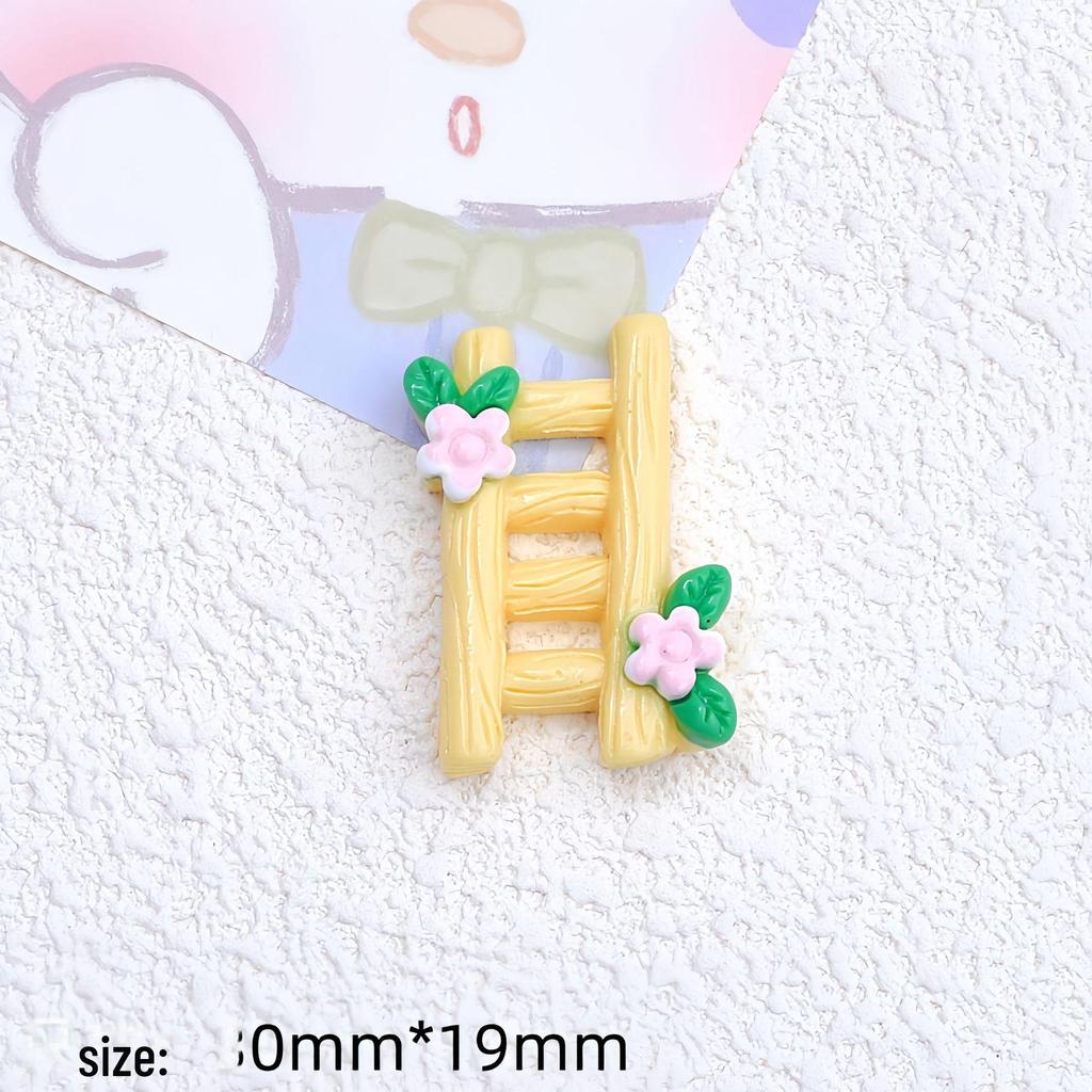Colorful Flower Ladder Cartoon Resin Hairpin & Shoe Buckle Glue Accessories for DIY Jewelry