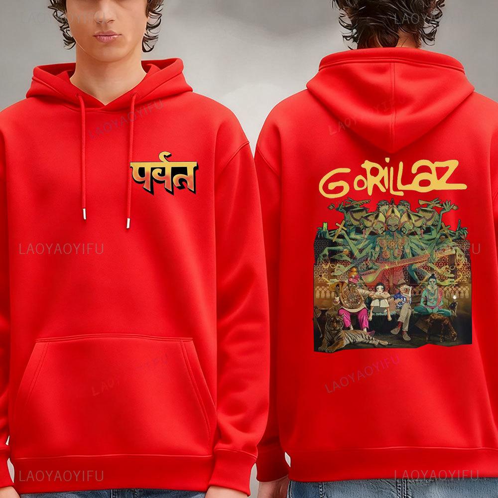 Gorillaz The Mountain Album Art Hoodie Rock Gorillaz Articles Hip-hop Electronic Hoodies Merch in Hoodies & Sweatshirts