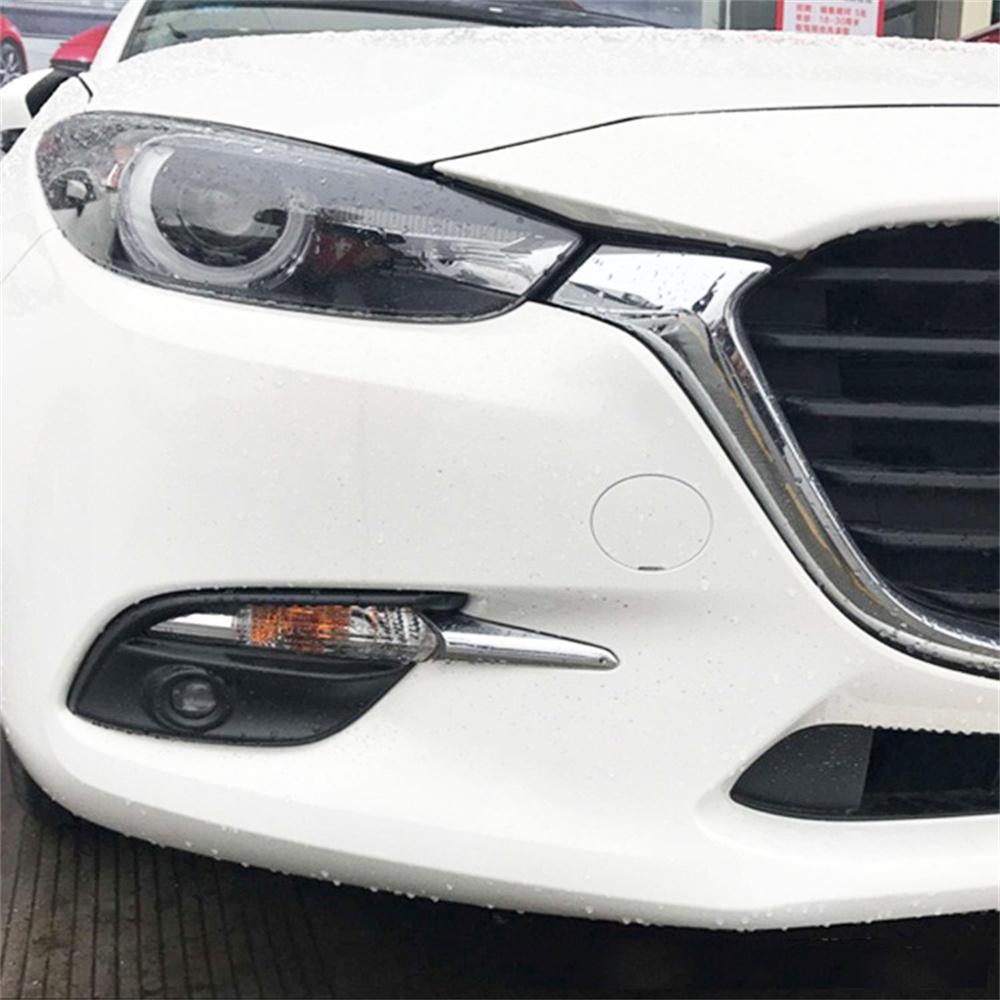 Left Right Chrome Fog Lamp Molding Cover Fit For Mazda 3 Sport 2017-2018