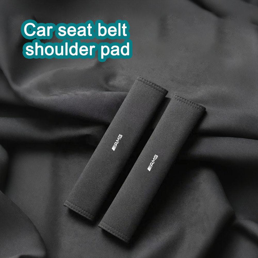 Suede Car Seat Belt Cushion-Shoulder Pad,Fit,Comfortable,car accessories,for Mercedes Benz AMG W203 W206 W220 W205 W140 W169