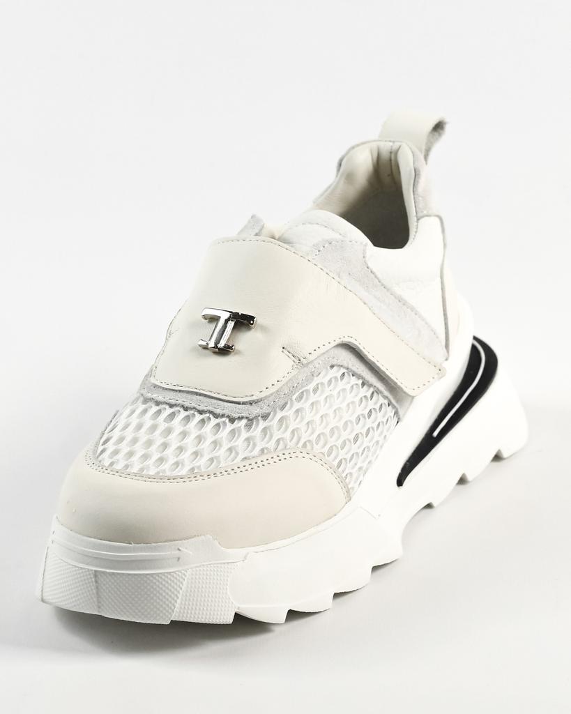 Кроссовки на липучке Tucino 5874 36 Белые кожа текстиль