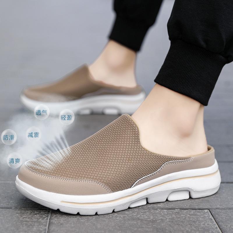 Fashion 2024 Fashion New Large Size Casual Shoes Women's  Single Shoes Women's Flat Bottom  Mesh Breathable Sandals