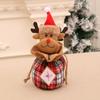 Christmas Decoration Supplies Linen Bag Cartoon Three-Dimensional With Bell Closing Gift Bag Candy Bag