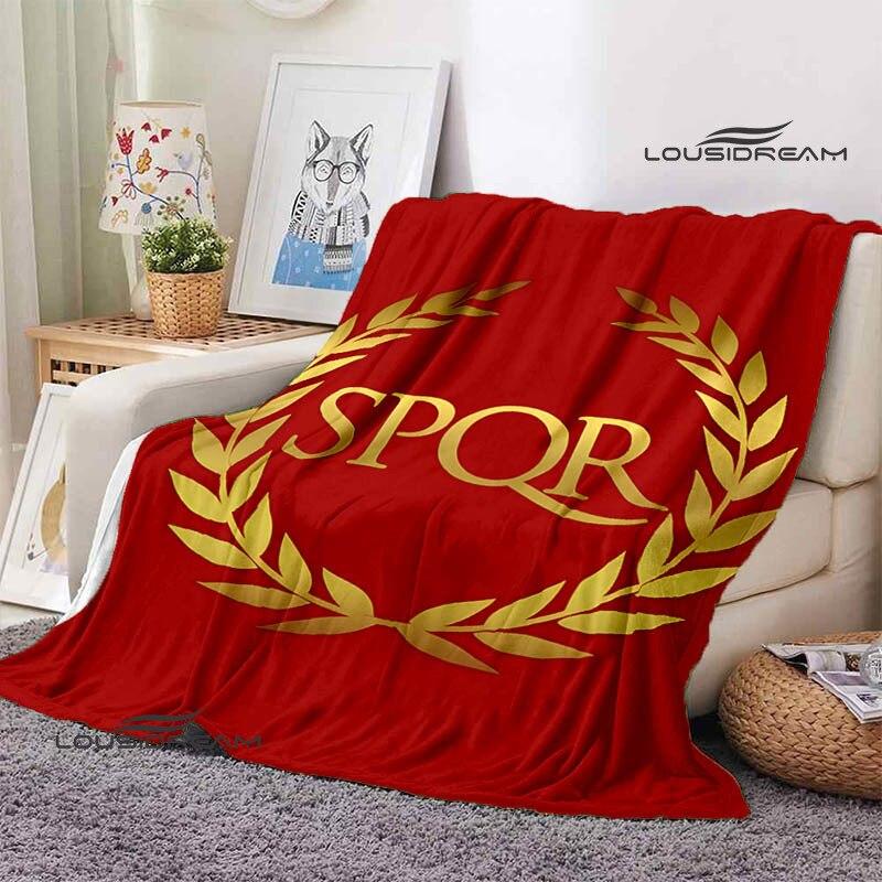 Римское одеяло с принтом SPQR, теплое и красивое фланелевое мягкое и удобное модное декоративное одеяло, домашнее дорожное одеяло