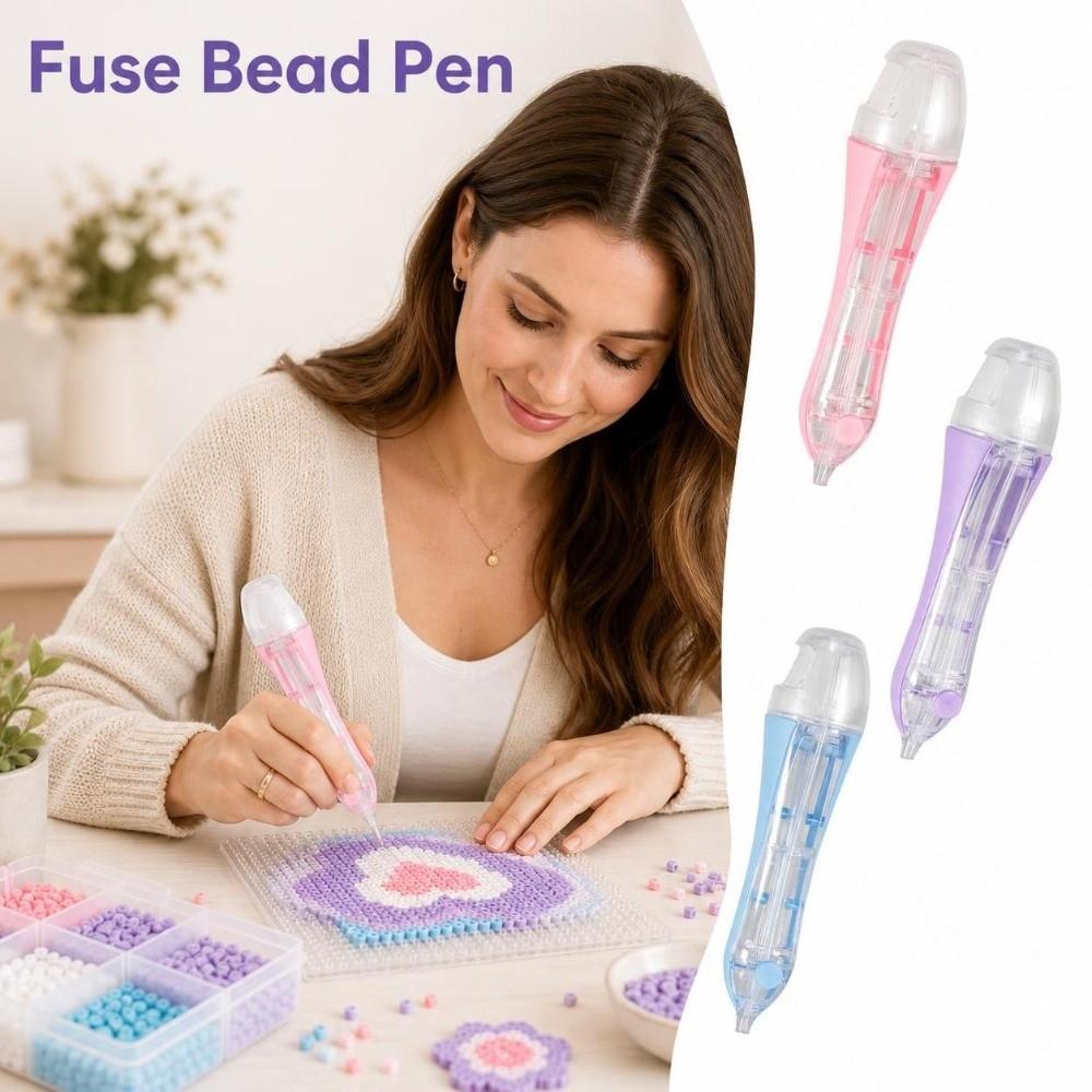 Automatic Bead Placement Pen Efficient Perler Bead Dispenser Press-Type Bead Pen Puzzle Making