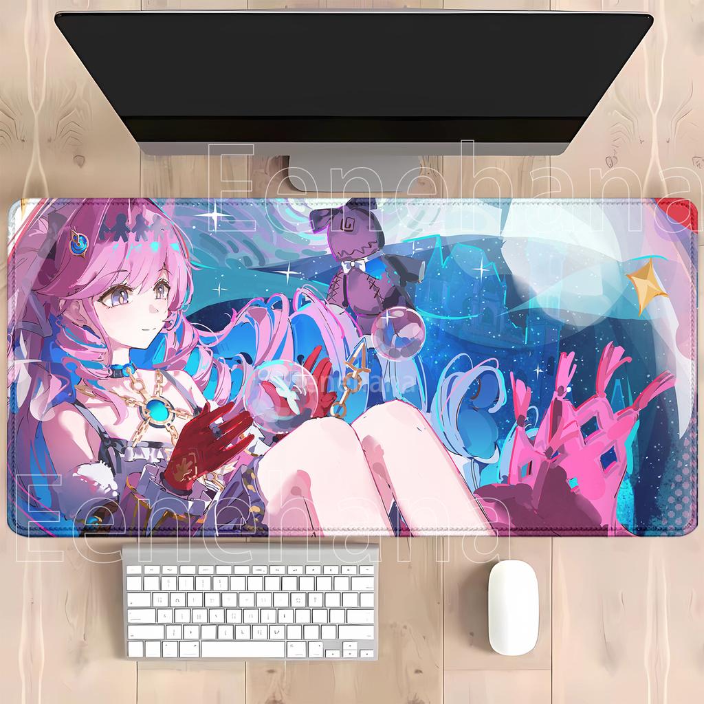 Игровой Denia Wuthering Waves Wuwa Кавайная Аниме Девушка Коврик для Мыши ПК Коврик для Клавиатуры Компьютера Офисный HD Печать Оверлок Настольный Коврик