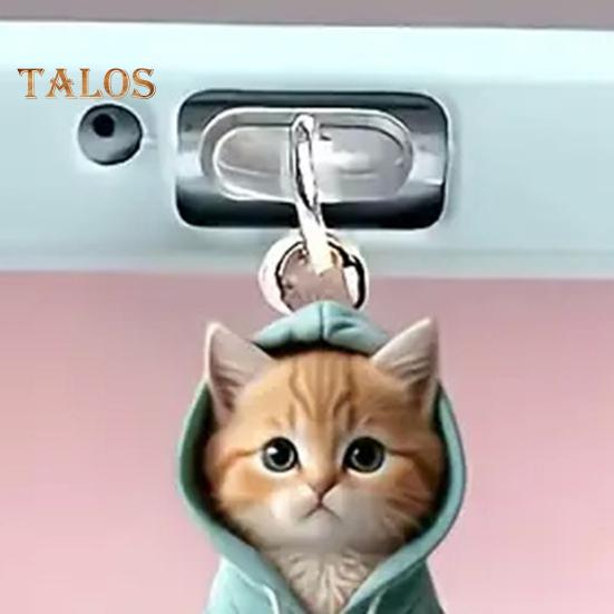 2D Acrylic Dust Plugs Charging Port Protector with Cat Pendant Small Size Universal Easy To Install Mobile Phone Interface Dust Covers