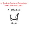 For Kia SELTOS 2021-2023 Car Tuning Carbon Fiber Center Console Cover Trim Automobile Interior Accessories LHDGood product