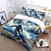 Winter Skiing Sports Art Set Bedding Duvet Cover Set  (1*Duvet Cover 2*Pillowcases, without duvet insert)