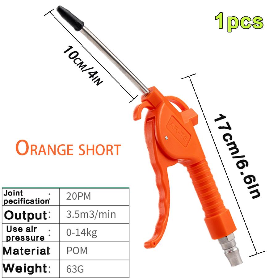 Пневмопистолет с удлиненной угловой насадкой 4" и 10,2", промышленный продувочный пистолет с большим радиусом действия, пневматический инструмент для очистки воздушного компрессора