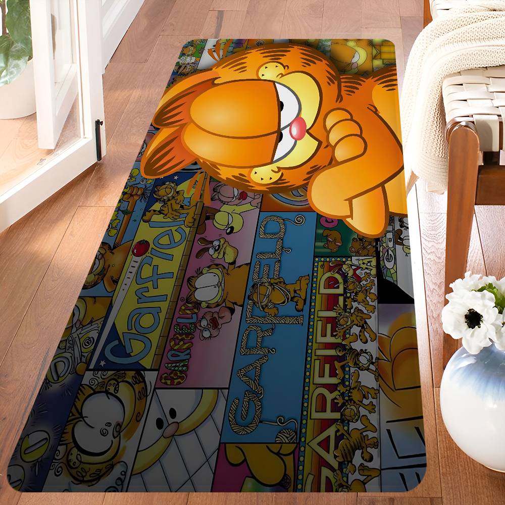 Anime G-Garfield Cute Cat Bathroom Mat Kids Room Bedroom Decoration Balcony Anti-Slip Doormat Living Room Welcome Rug