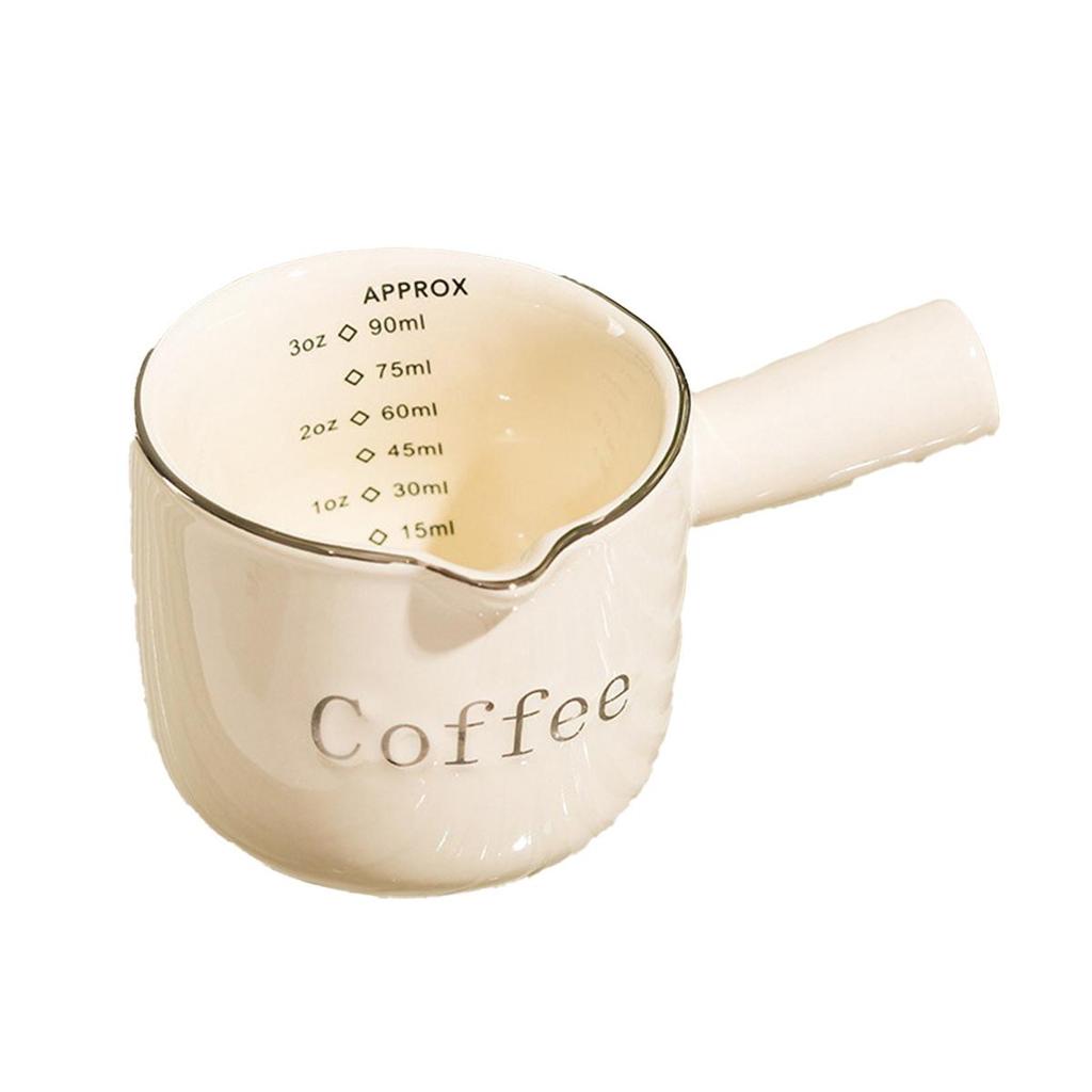 90Ml Concentrate Ceramic Graduated Measuring Cup With Handle Liquid Container Milk Cup