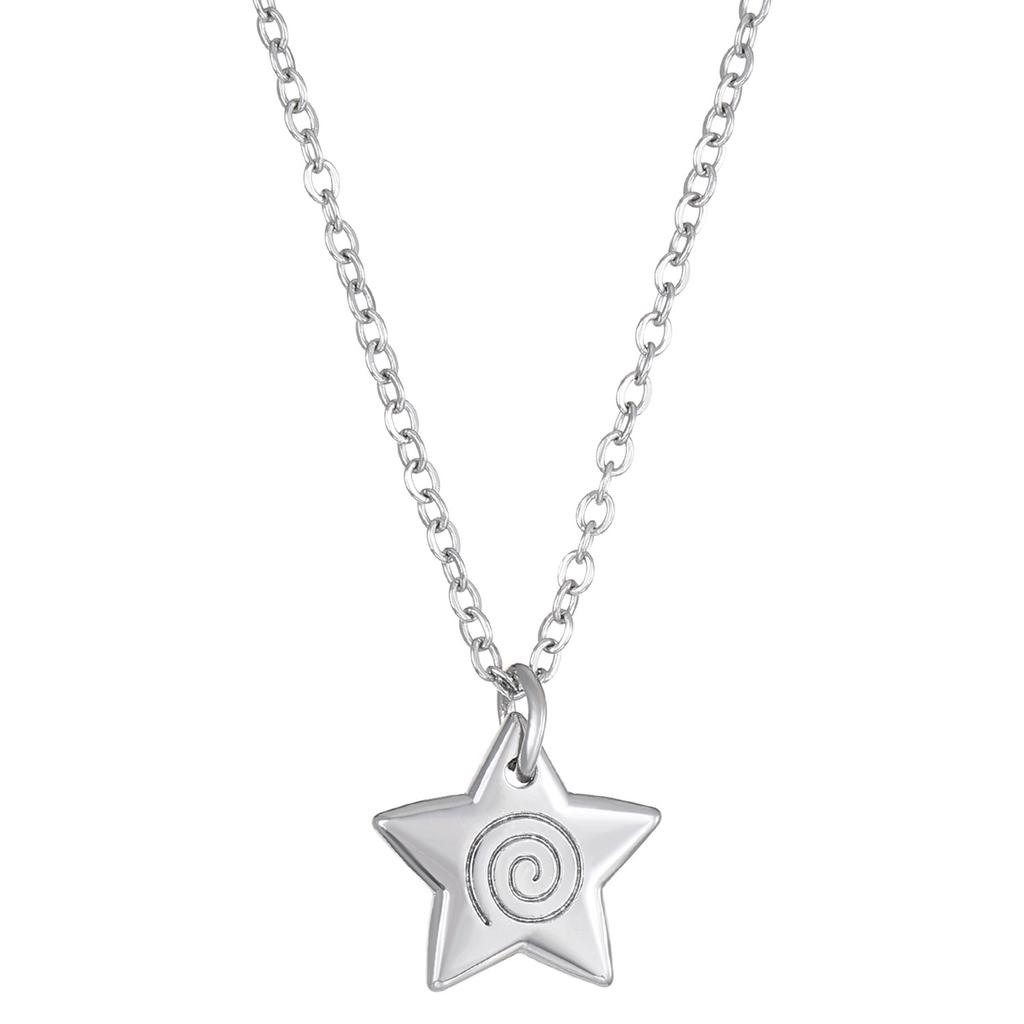 Vintage Swirl Star Pendant Necklace for Women Men Fashion Alloy/Wax Rope Collarbone Chain Aesthetic Jewelry Accessories