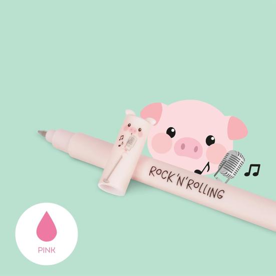 Стираемые гелевые ручки с фигурками домашних животных, 0,7 мм, черные, розовые, зеленые, красные чернила, гладкое письмо, забавные школьные принадлежности