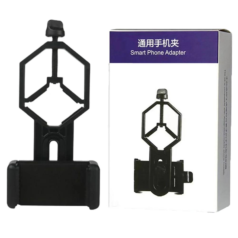 Регулируемый пластиковый адаптер для мобильного телефона, крепление, микроскоп, зрительная труба, телескоп, зажим-кронштейн, подставка-держатель для телефона
