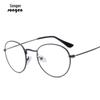 Retro Metal Round Patterned Edge Eyeglasses 3447 - Trendy Harajuku-Inspired Plano Glasses
