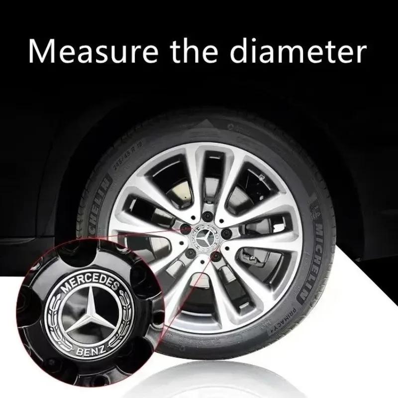 Автомобильная наклейка C GLE W212 4 шт./комплект 75 мм Для Mercedes Benz AMG W203 W206 W220 W205 W211 W212 Колпачки ступицы центрального колеса автомобиля Эмблема Benz