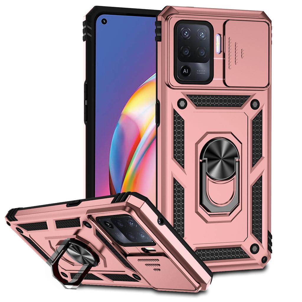Сдвижная крышка объектива для Oppo Reno5 Lite Reno 5F Reno 5 Lite, защитный противоударный защитный чехол для OPPO A94 4G, магнитный автомобильный держатель для колец, чехлы-подставки