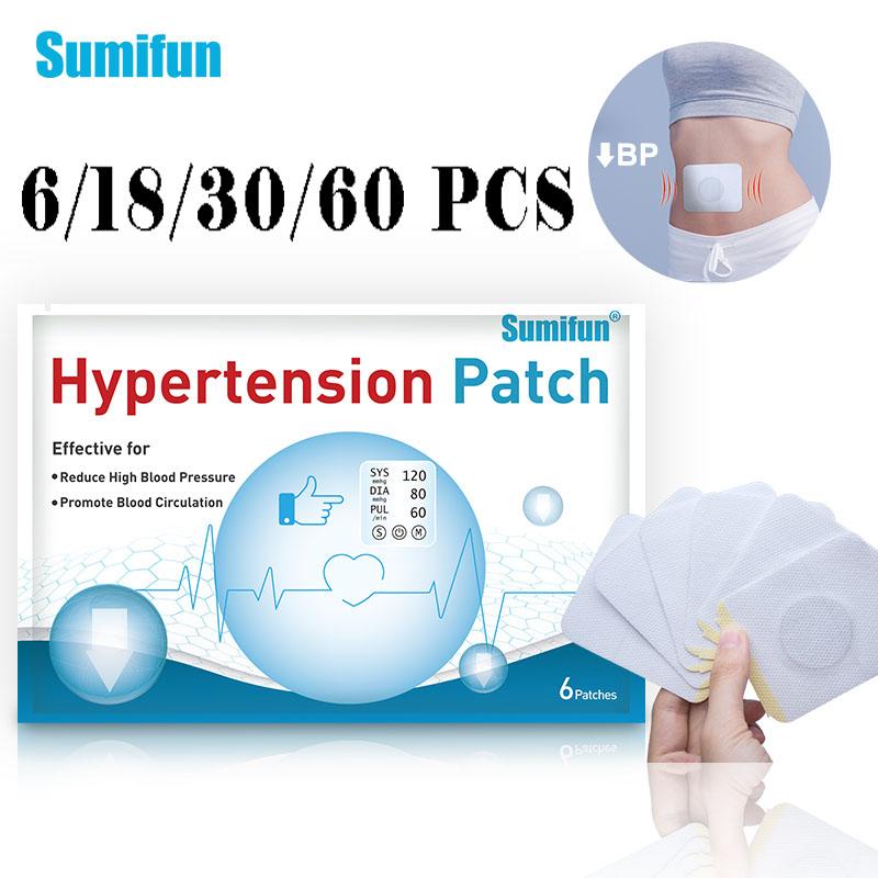 Sumifun Пластырь от гипертонии для снижения контроля высокого кровяного давления, пластырь, китайский травяной пластырь для снижения кровяного давления