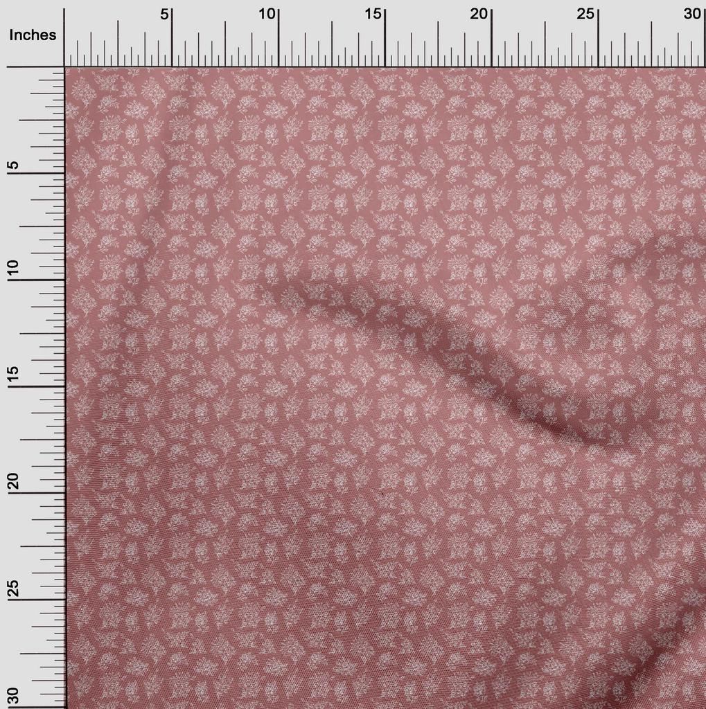 oneOone Cotton Flex Dusty Pink Fabric Toile Craft Projects Decor Fabric Printed By The Yard 40 Inch