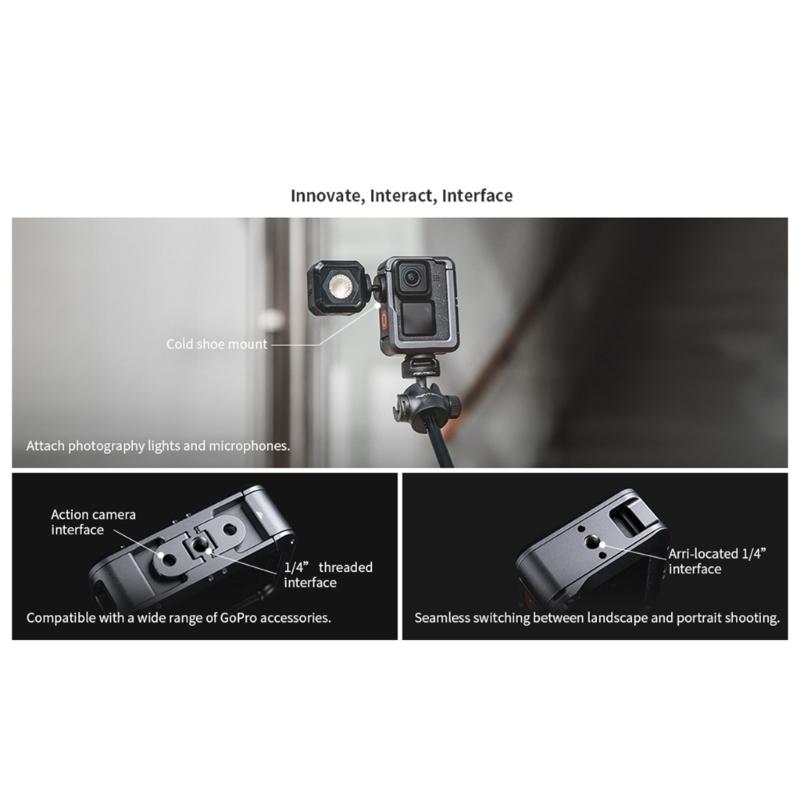 Aluminum Cage Protective Case Frame Housing for 12/11/10/9 Protective Housing Video Cage with Cold Shoe Mount