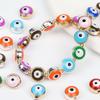 8mm Gold Edge Resin Evil Eye Bead for DIY Phone Chains & Keyrings