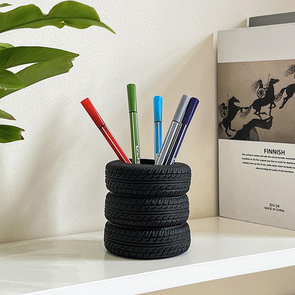 Creative Tire Shape Storage Box - Multifunctional Desktop Organizer for , Unique Home Decor Gift