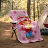 1pc Princess Strawberry4 Theme Blanket - Digital Print, Polyester, Cozy for All Seasons, Perfect for Outdoor, and Travel