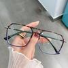 Transparent Pink Square Glasses Frame Luxury Oversized Designer Shades Clear Computer Glasses Women Men Anti Blue Light