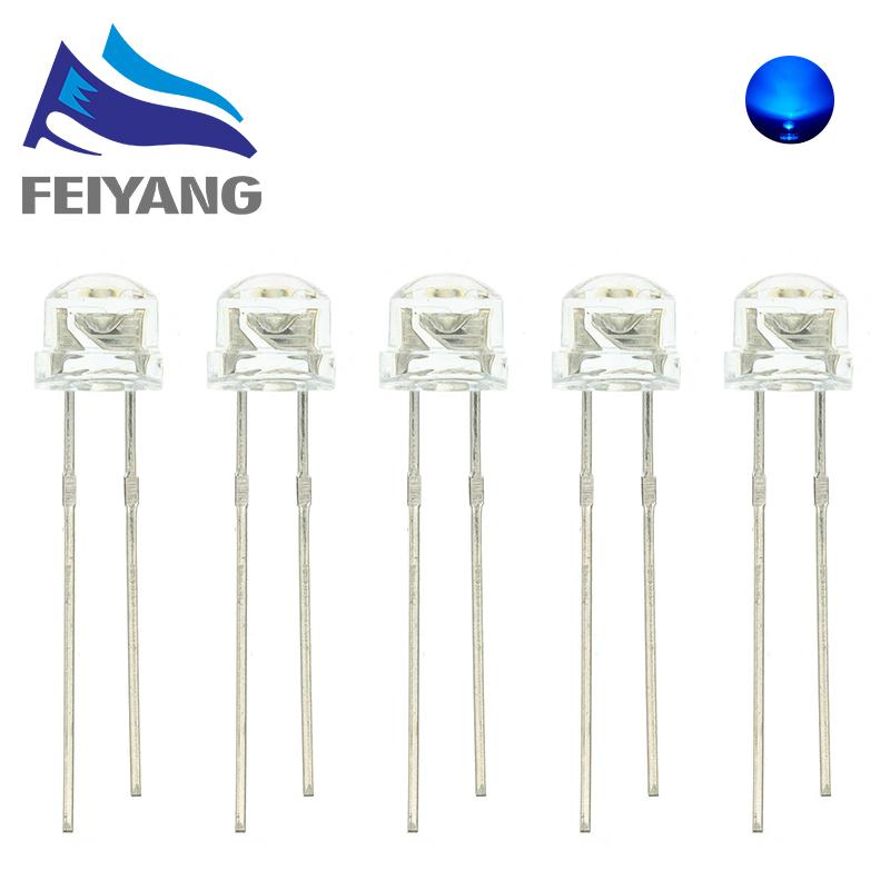 11PCS Straw Hat LED Diode 1MM Blue Green Red Yellow White Light Emitting F1 Super Bright Led