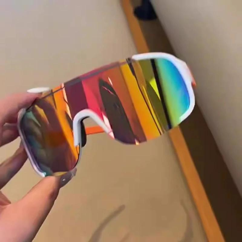 Новые солнцезащитные очки для велоспорта в стиле Y2K, ветрозащитные очки для мужчин и женщин, светоотражающие линзы, спортивные очки для езды по шоссе