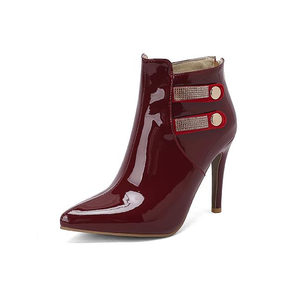 Черно-белые женские ботильоны на высоком каблуке, маленький, большой размер 32 50