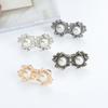 Tighten Waist Buckle Alloy Flower Brooches Clip Adjustable Snap Button Jeans Buttons Detachable Clothing Accessories